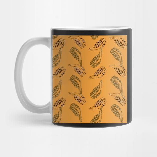 Abstract koi fish scales - blender - mustard yellow by Ipoole